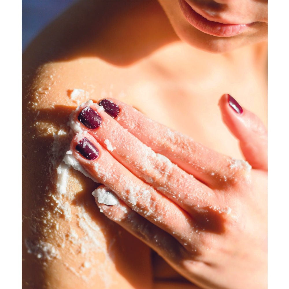 Organic Whipped Sugar Body Scrub 10 oz – Crepey Skin Treatment & Exfoliator